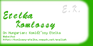 etelka komlossy business card